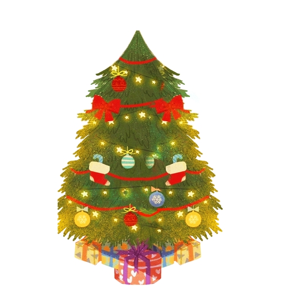 彩绘圣诞树装饰元素设计