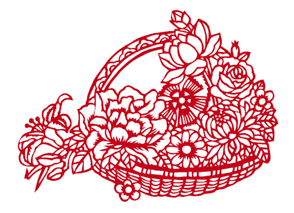 花鳥窗花剪紙民間美術(shù)0093