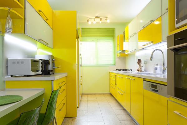 黄色装潢厨房设计图片