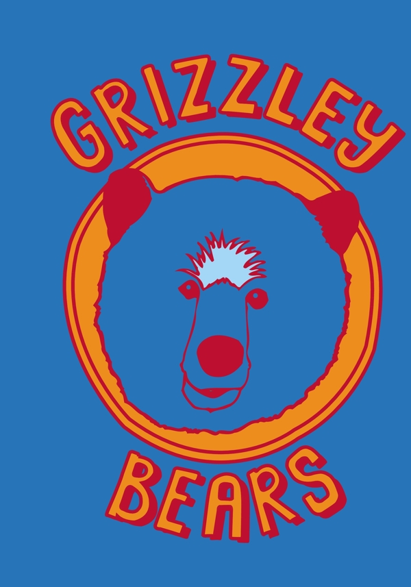 印花矢量圖文字英文grizzleybears免費(fèi)素材