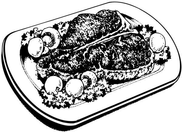 肉類食物矢量圖