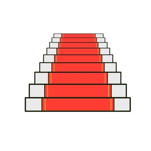红色地毯楼梯插图