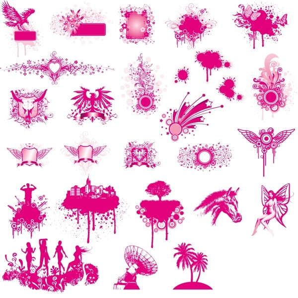 歐美花紋4417矢量EPS