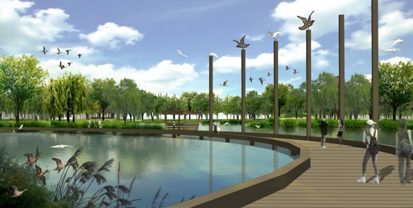 濕地公園濕地景觀圖片