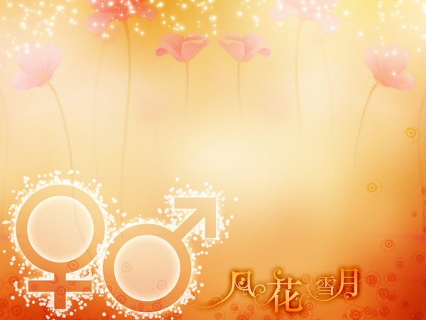 風花雪月主題婚紗模板