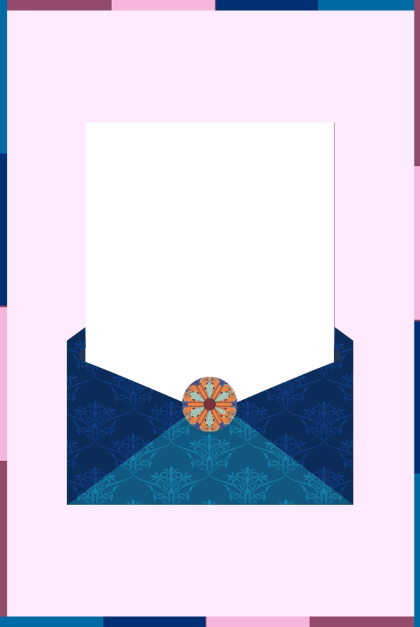 传统经典条纹韩式信封边框