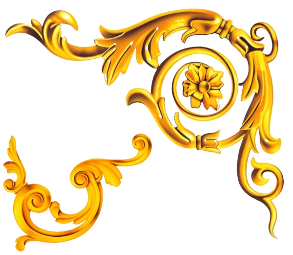 金色花邊邊框