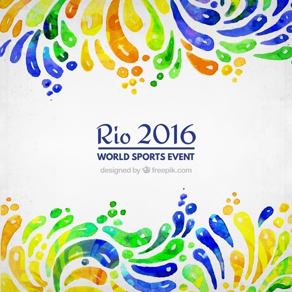 水彩风格2016巴西奥运会
