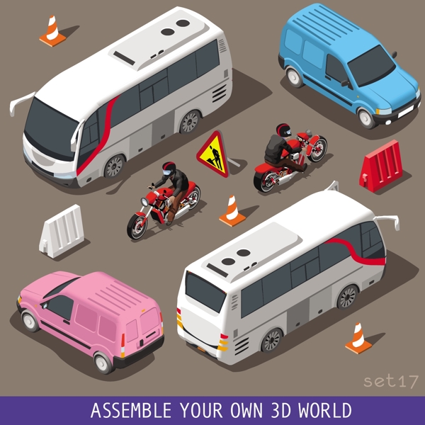 卡通等距車輛