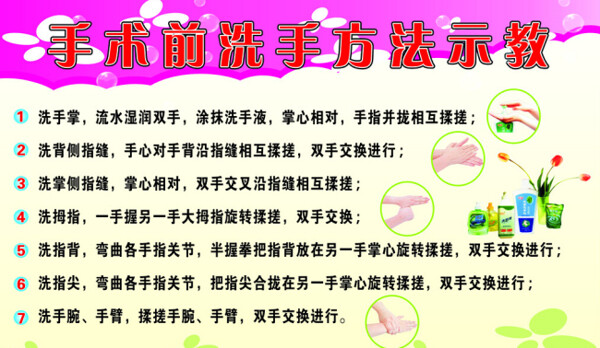 七步洗手法广告设计