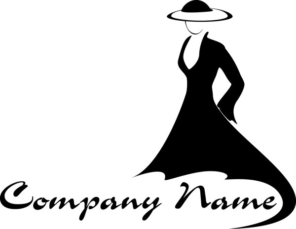 時(shí)尚女性服裝模特矢量素材