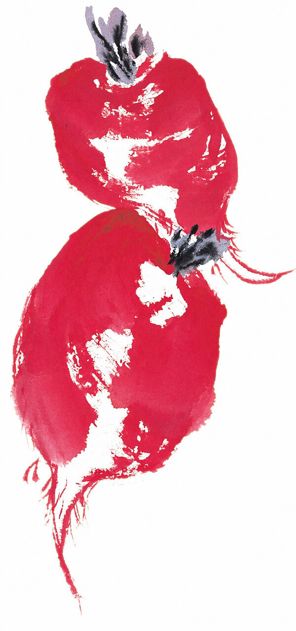 蘿卜水墨畫