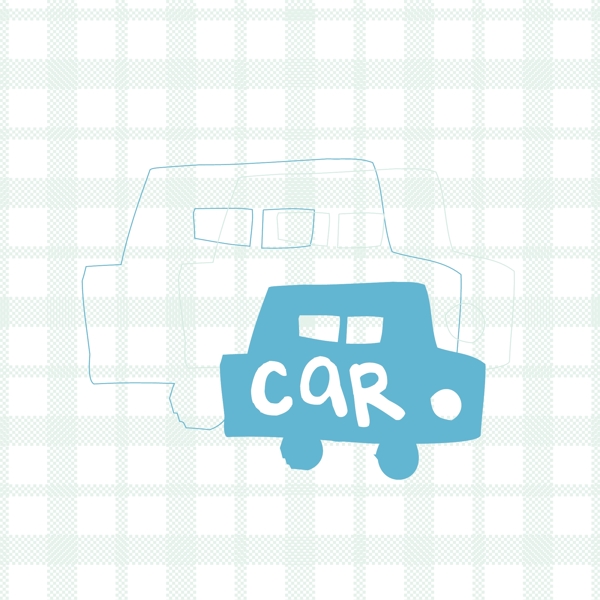 印花矢量圖卡通卡通靜物車文字免費素材