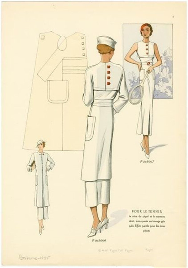 欧式白色长裙设计图