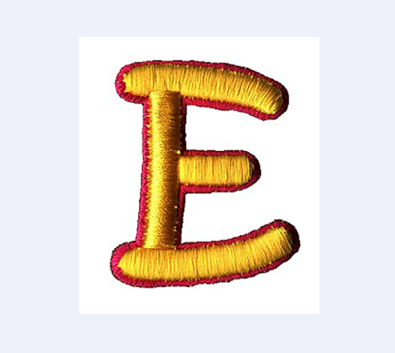繡花文字英文色彩黃色免費(fèi)素材