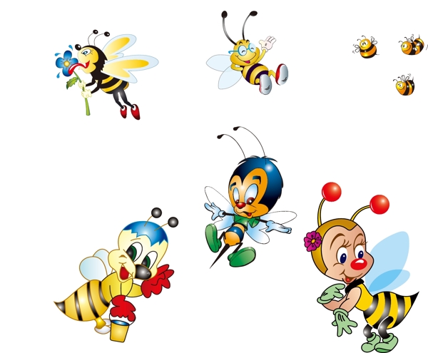 可爱的蜜蜂卡通形象