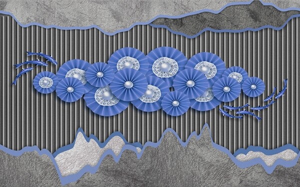 水泥新中式創(chuàng)意玄關(guān)屏風(fēng)背景底紋