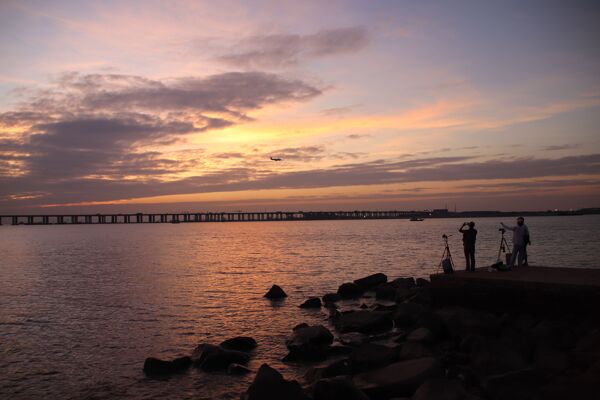 碧海湾夕阳图片