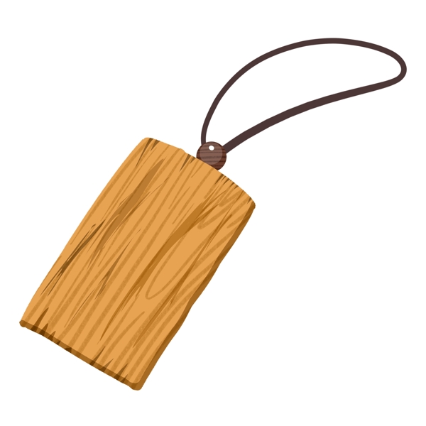 木质木牌挂饰插画