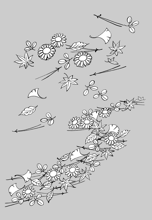 日本的植物花卉矢量素材圖14
