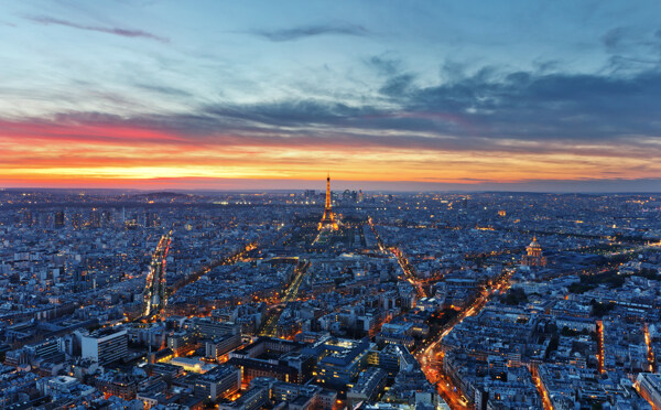 巴黎黄色景色图片