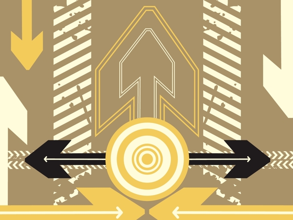 箭頭和目標(biāo)矢量插畫