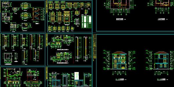 別墅全套建施圖