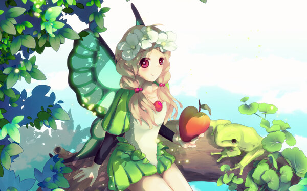 綠色少女