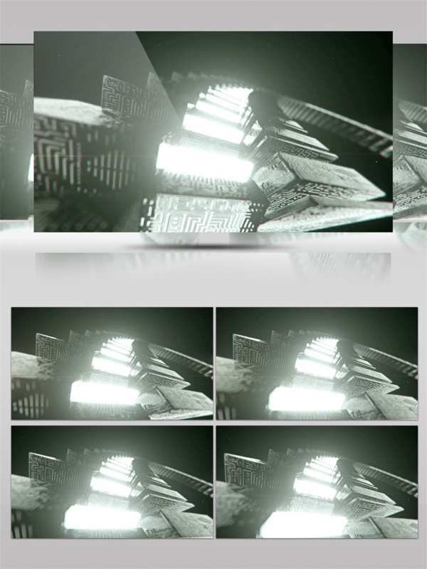 白光宇宙飞船动态视频素材
