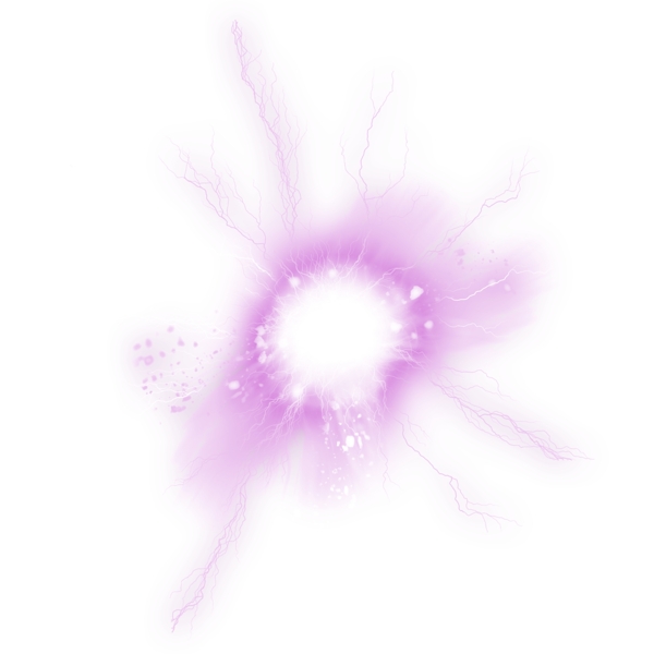 紫色闪电雷电光源