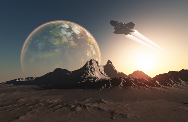 星球與宇宙飛船