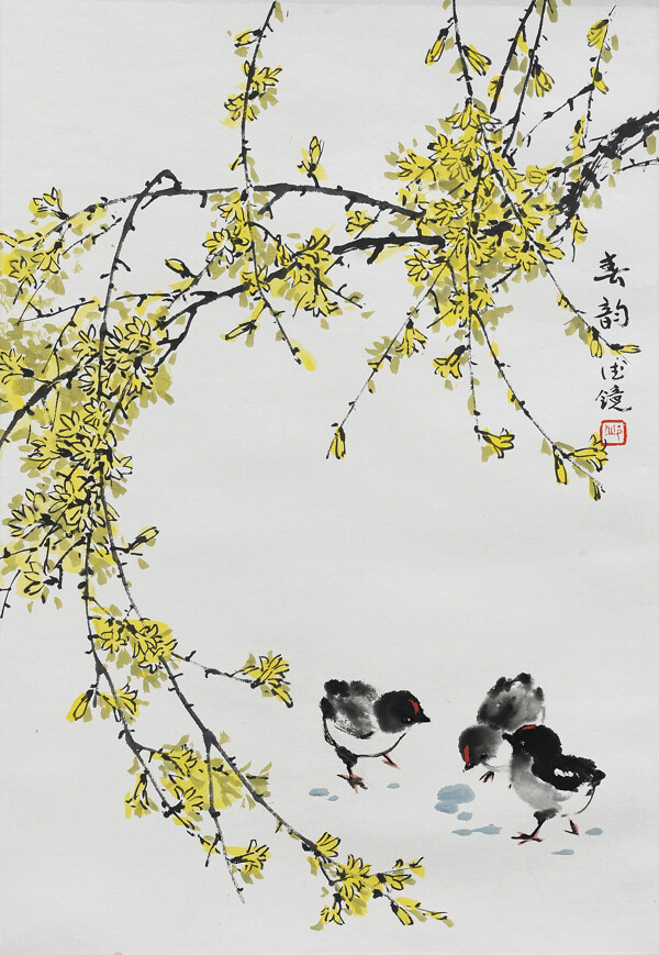 水墨花