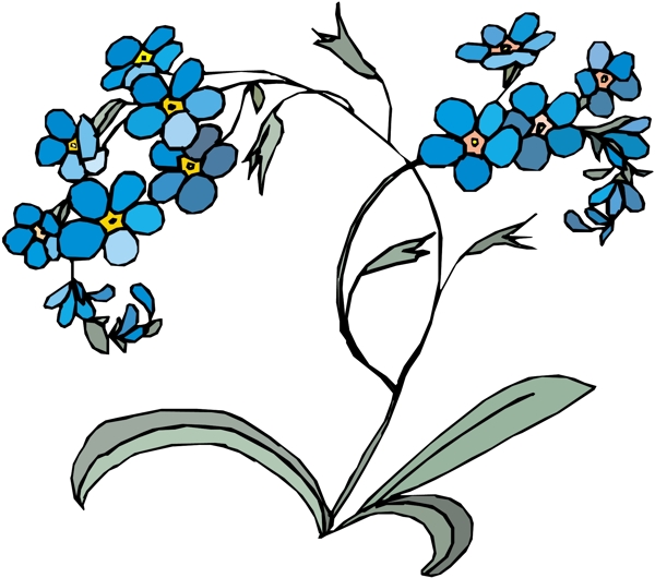 花朵花草鮮花矢量EPS格式1505