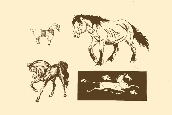 動物圖案馬圖片
