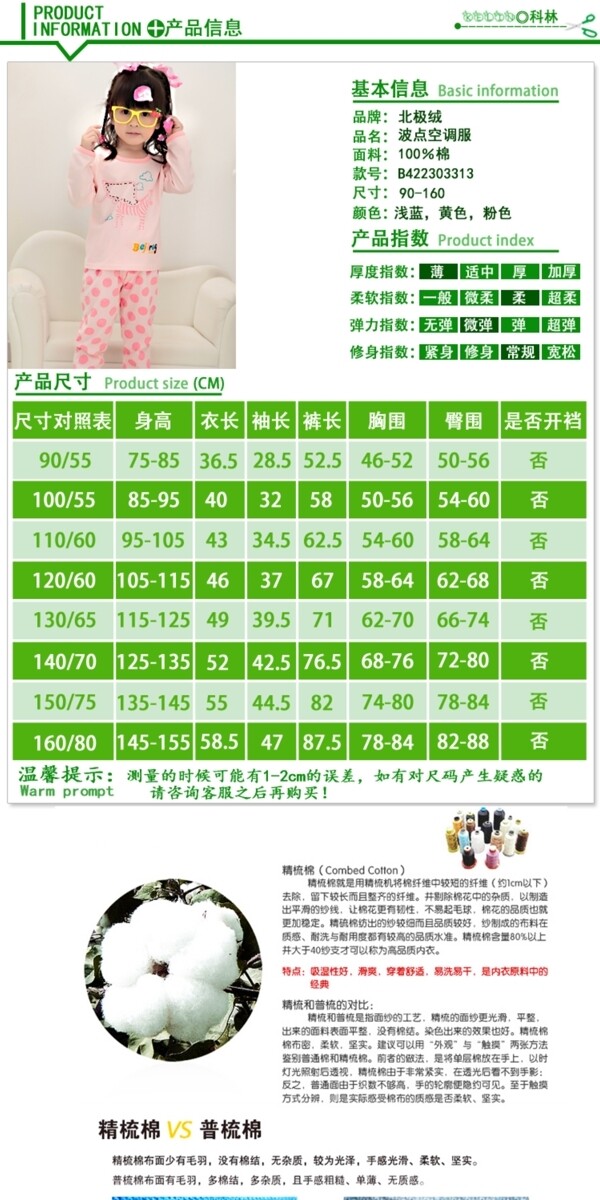 春季中小童詳情頁(yè)模板
