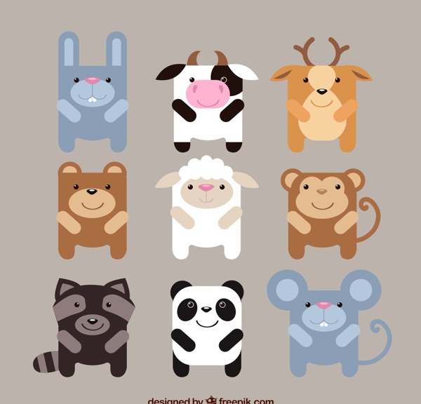 可愛方形動物