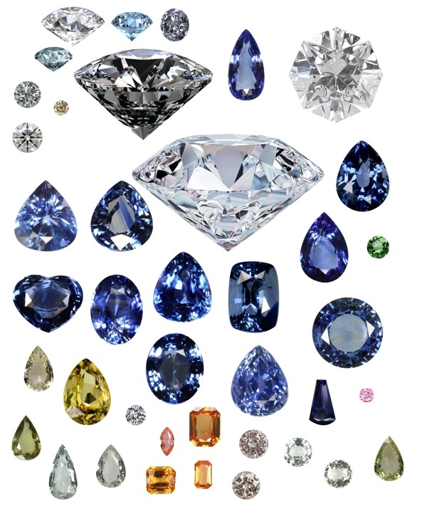 珠宝修图钻石素材PSD分层图片