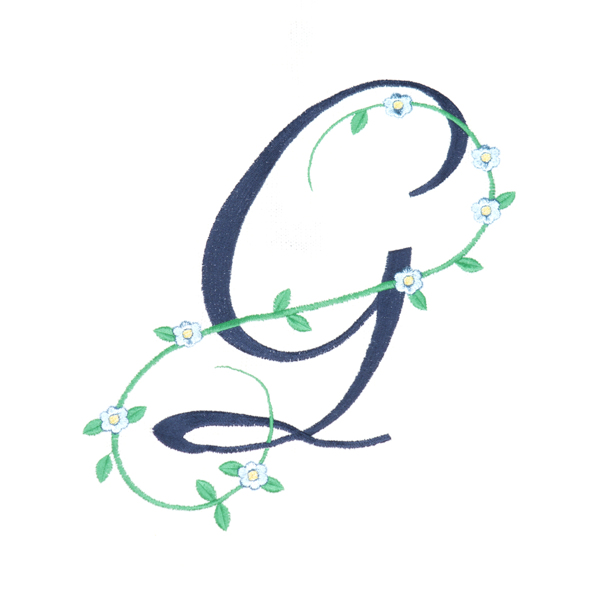 繡花文字字母植物藤蔓免費(fèi)素材