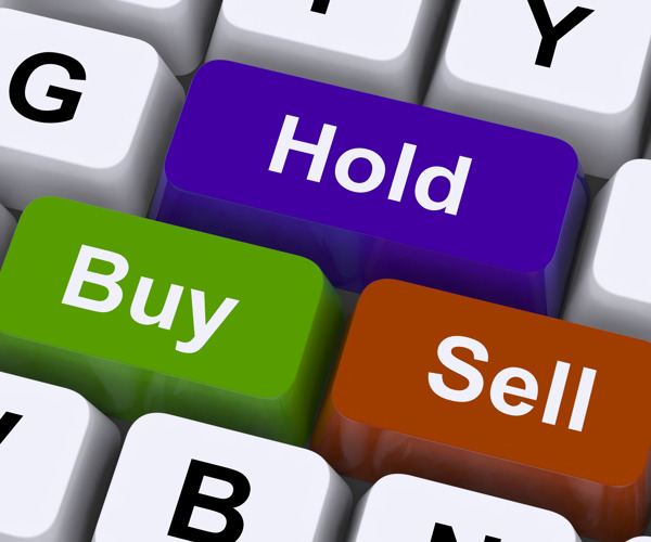 买入持有和出售键代表的市场策略