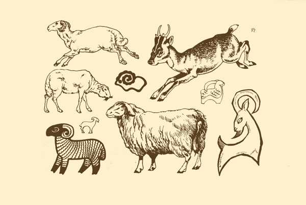 動物圖案羊圖片