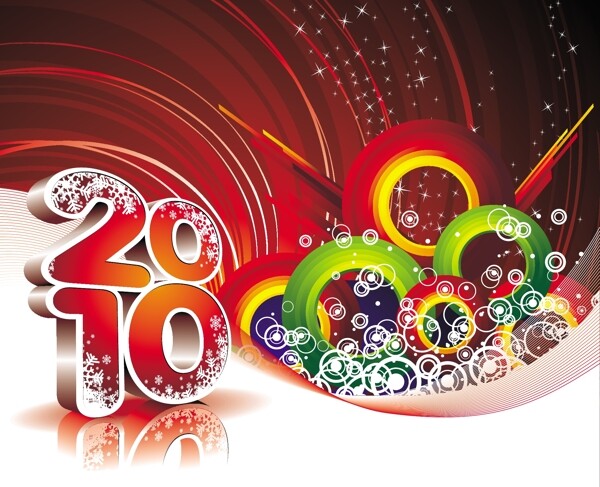2010新年背景矢量素材