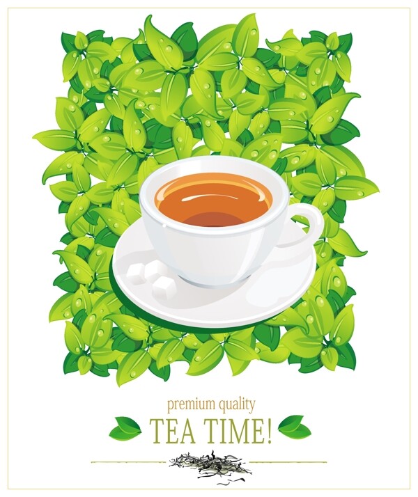 創(chuàng)意茶設(shè)計元素矢量集04
