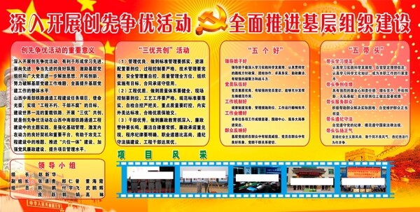 推动基层组织建设展板图片
