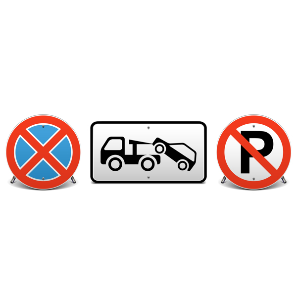 禁止停车图形装饰海报素材