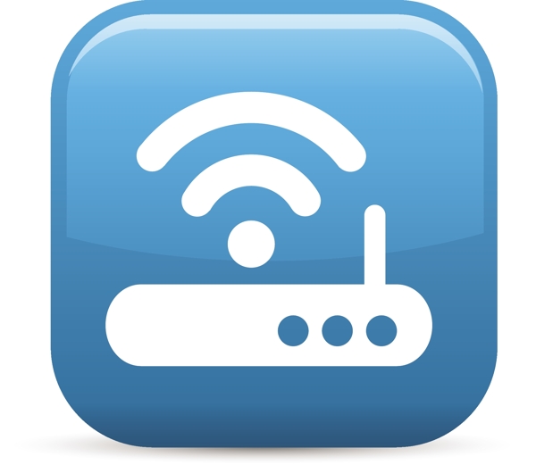 無線互聯(lián)網(wǎng)WiFi元素光澤圖標(biāo)