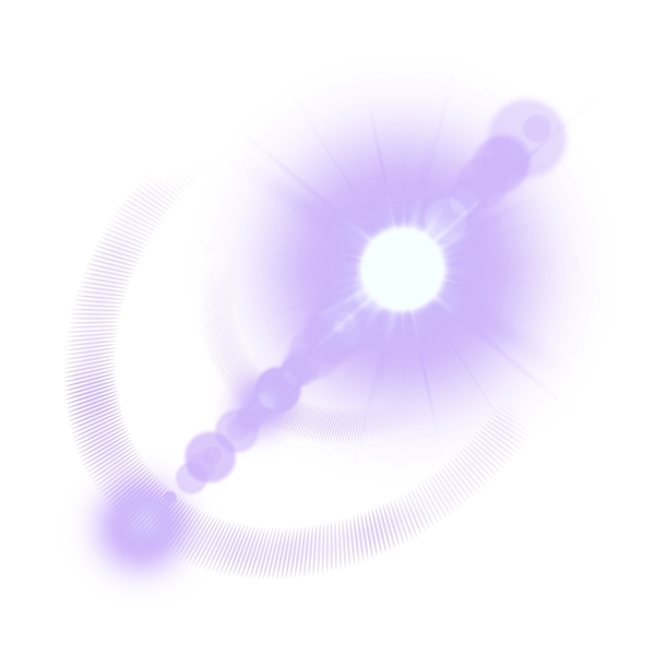 紫色炫酷光圈光照光效元素