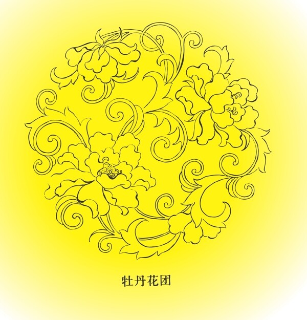 牡丹花團圖片