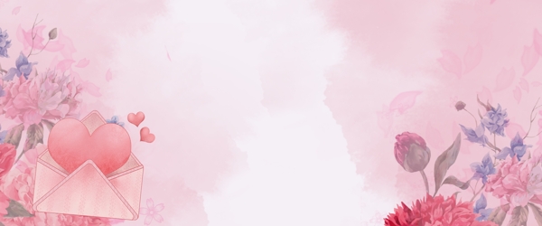 38妇女节女王节女神节唯美浪漫小清新花朵粉色背景