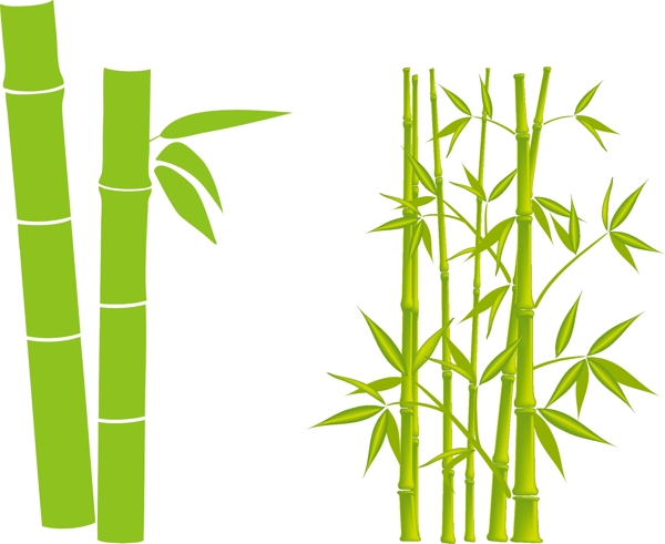 翠绿竹子素材