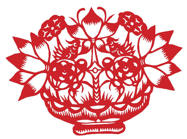 花鳥窗花剪紙民間美術(shù)0095